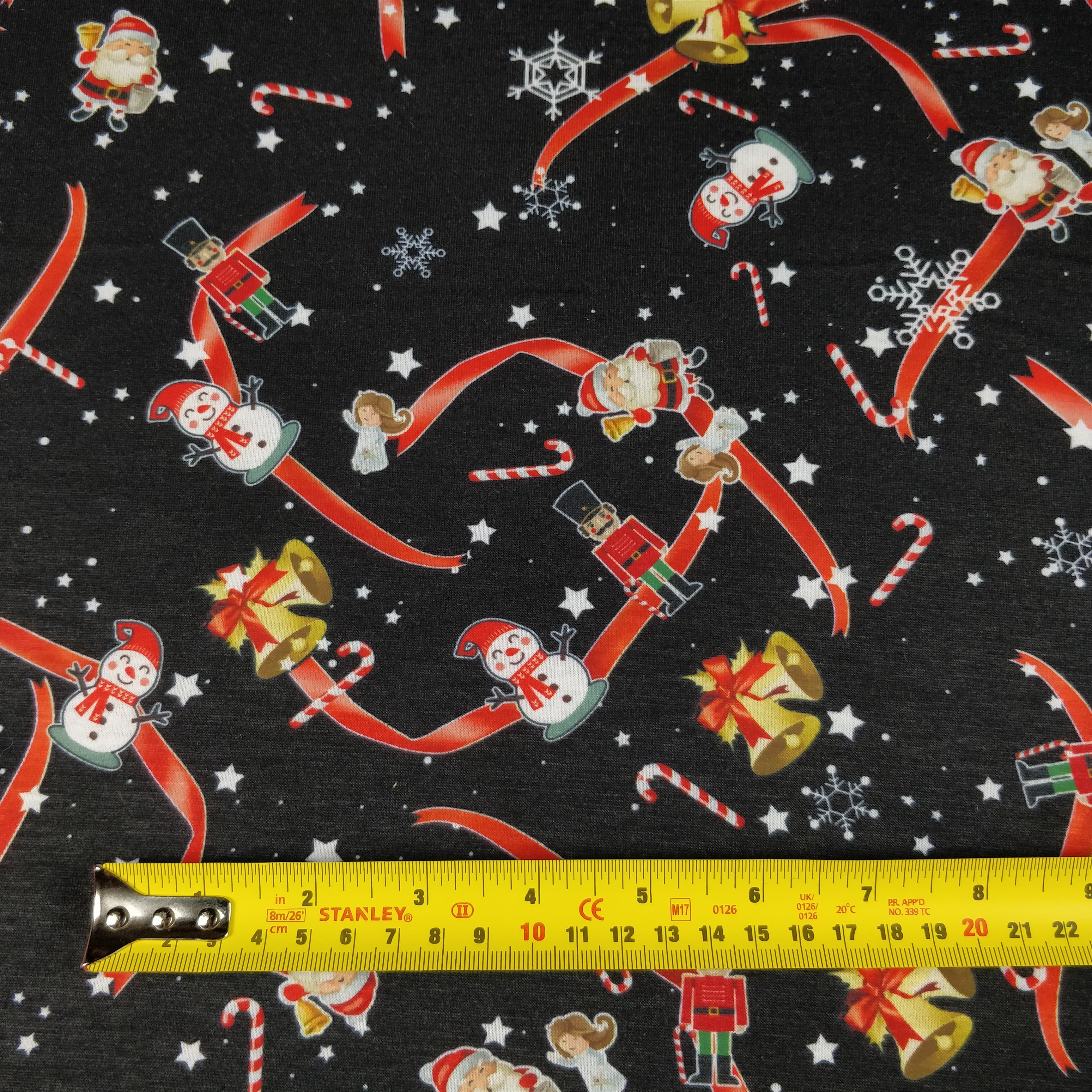 FS072 Christmas Snowman, Santa, Candy stick | Fabric Styles
