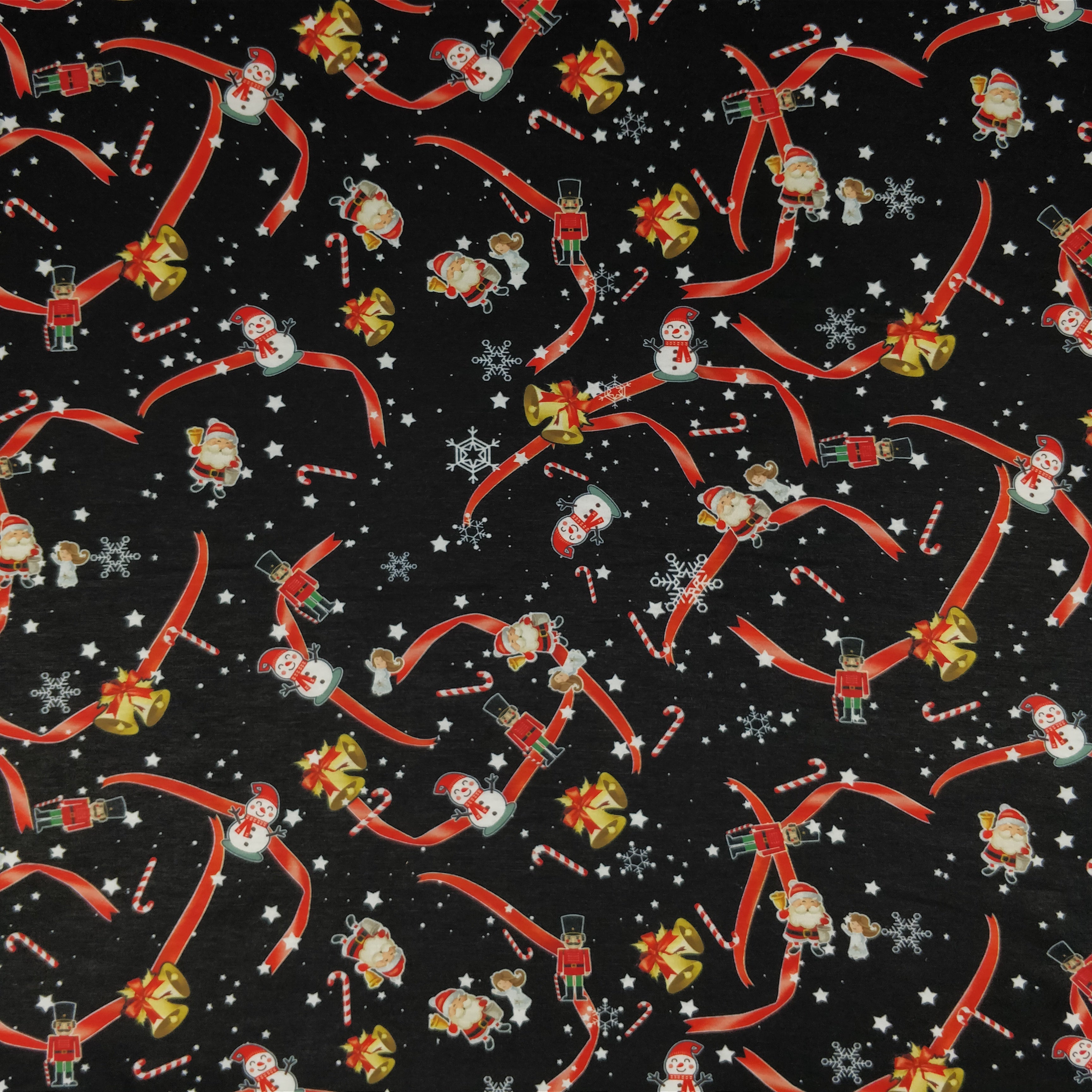 FS072 Christmas Snowman, Santa, Candy stick | Fabric Styles