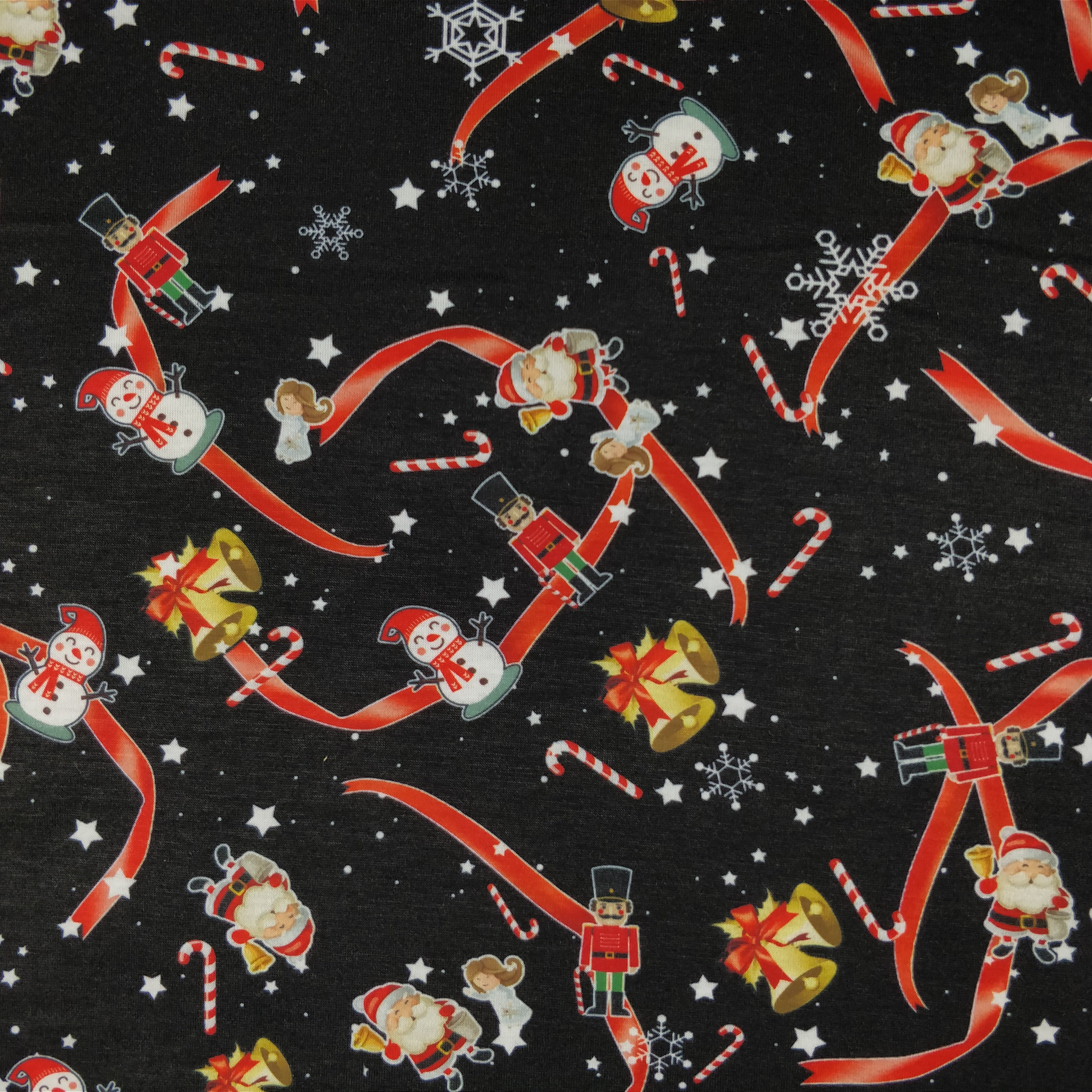FS072 Christmas Snowman, Santa, Candy stick | Fabric Styles