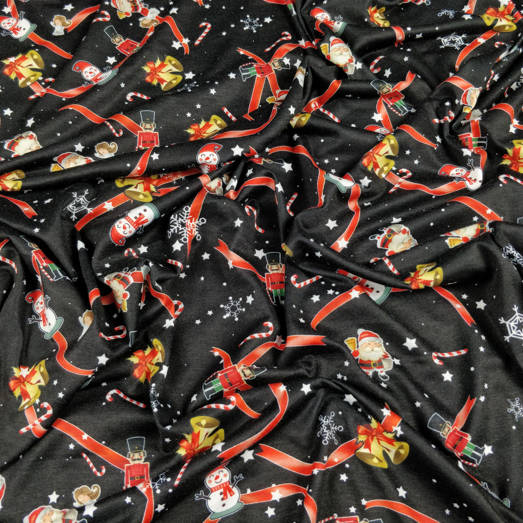 FS072 Christmas Snowman, Santa, Candy stick | Fabric Styles
