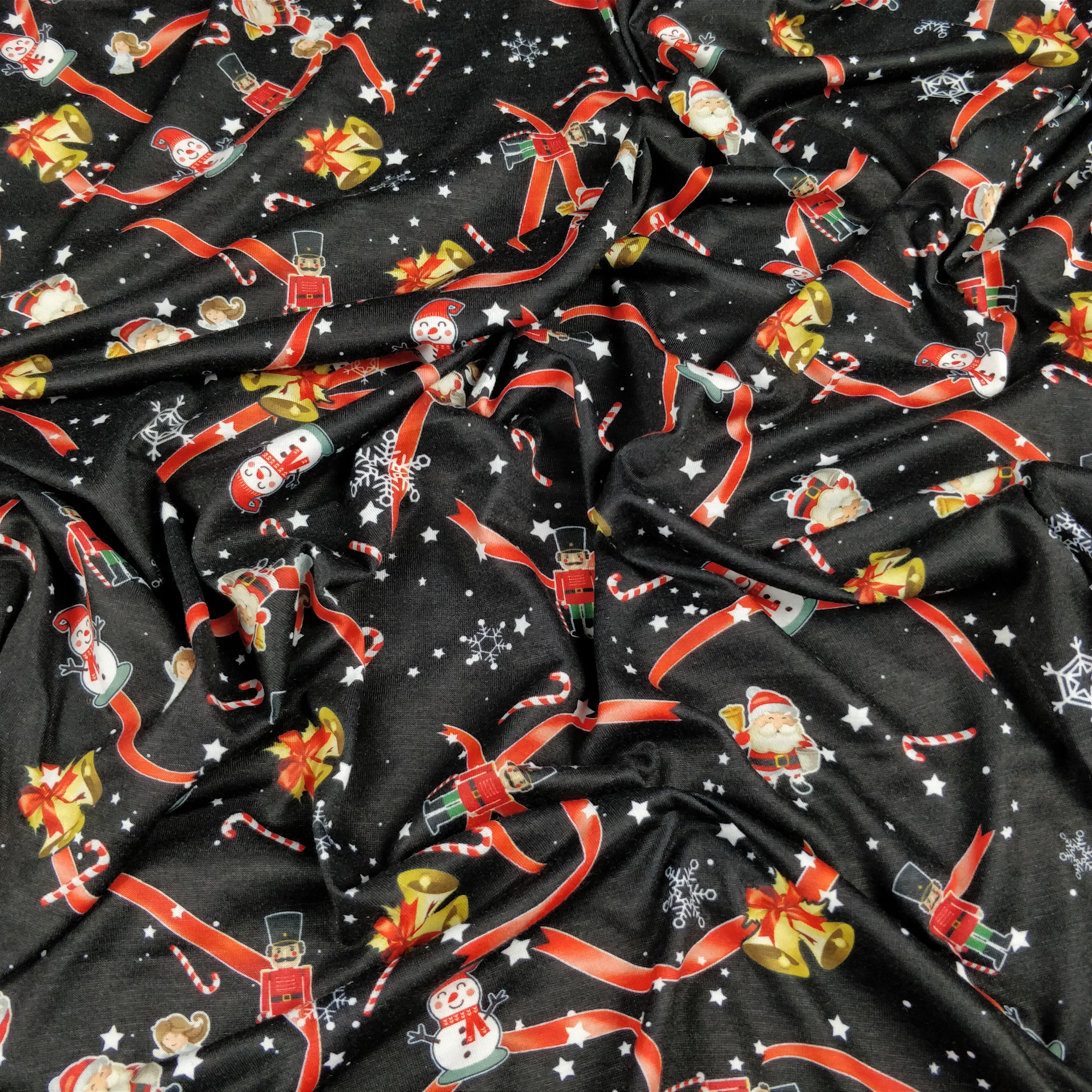 FS072 Christmas Snowman, Santa, Candy stick | Fabric Styles