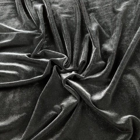 FS143 Plain Luxury Soft Velvet Stretch Fabric | Fabric | Black, drape, elastane, fabric, fashion fabric, FS143, jersey, making, material, Plain, polyester, sewing, velour, Velvet | Fabric Styles