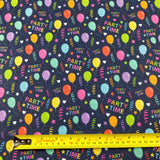 FS163 Party Time Balloons | Fabric | Balloons, Child, Children, drape, Exclusive, Fabric, fashion fabric, jersey, Kids, making, Multi Colour, Party, Party Time, Sale, sewing, spun polyester, Spun Polyester Elastane, Stretchy | Fabric Styles