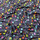 FS163 Party Time Balloons | Fabric | Balloons, Child, Children, drape, Exclusive, Fabric, fashion fabric, jersey, Kids, making, Multi Colour, Party, Party Time, Sale, sewing, spun polyester, Spun Polyester Elastane, Stretchy | Fabric Styles