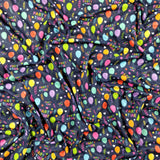 FS163 Party Time Balloons | Fabric | Balloons, Child, Children, drape, Exclusive, Fabric, fashion fabric, jersey, Kids, making, Multi Colour, Party, Party Time, Sale, sewing, spun polyester, Spun Polyester Elastane, Stretchy | Fabric Styles