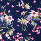 FS186 Navy Base Floral | Fabric Styles