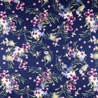 FS186 Navy Base Floral | Fabric Styles