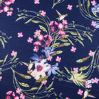 FS186 Navy Base Floral | Fabric Styles