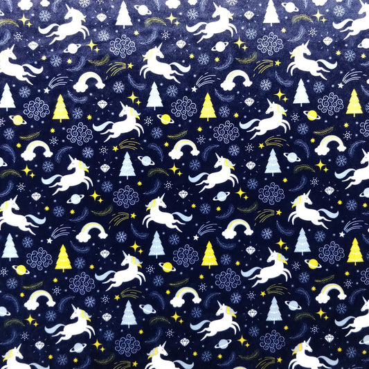 FS181_1 Xmas Unicorn | Fabric Styles