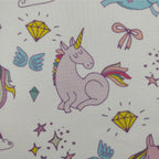FS169 Unicorn Rainbow | Fabric | Animal, Blue, drape, Exclusive, Fabric, fashion fabric, jersey, making, Rainbow, Scuba, sewing, Stretchy, Unicorn | Fabric Styles
