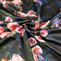 FS193 Vintage Rose Floral | Fabric | Black, drape, Dress making, Fabric, fashion fabric, Floral, Flower, jersey, making, Navy, Pink, Rose, Scuba, sewing, Stretchy | Fabric Styles