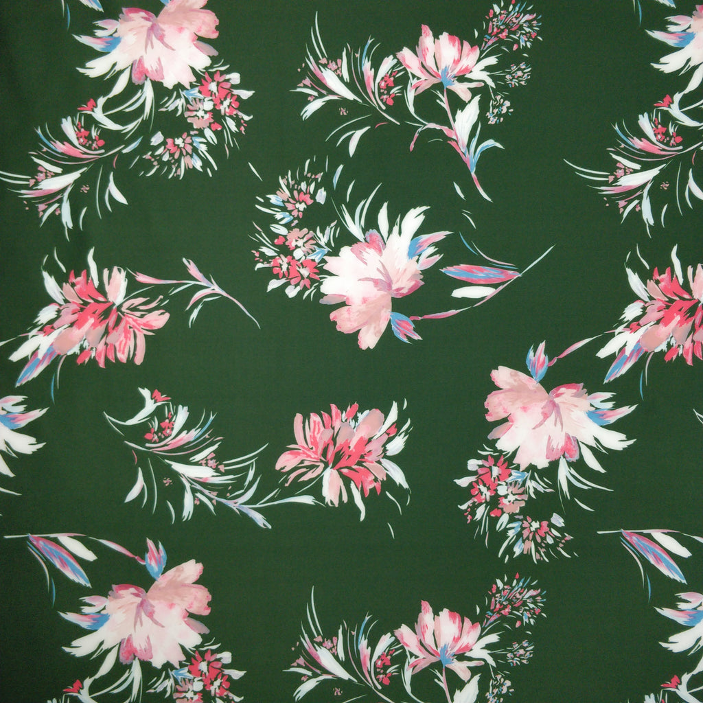 FS226 1.7m Green Floral | Fabric Styles