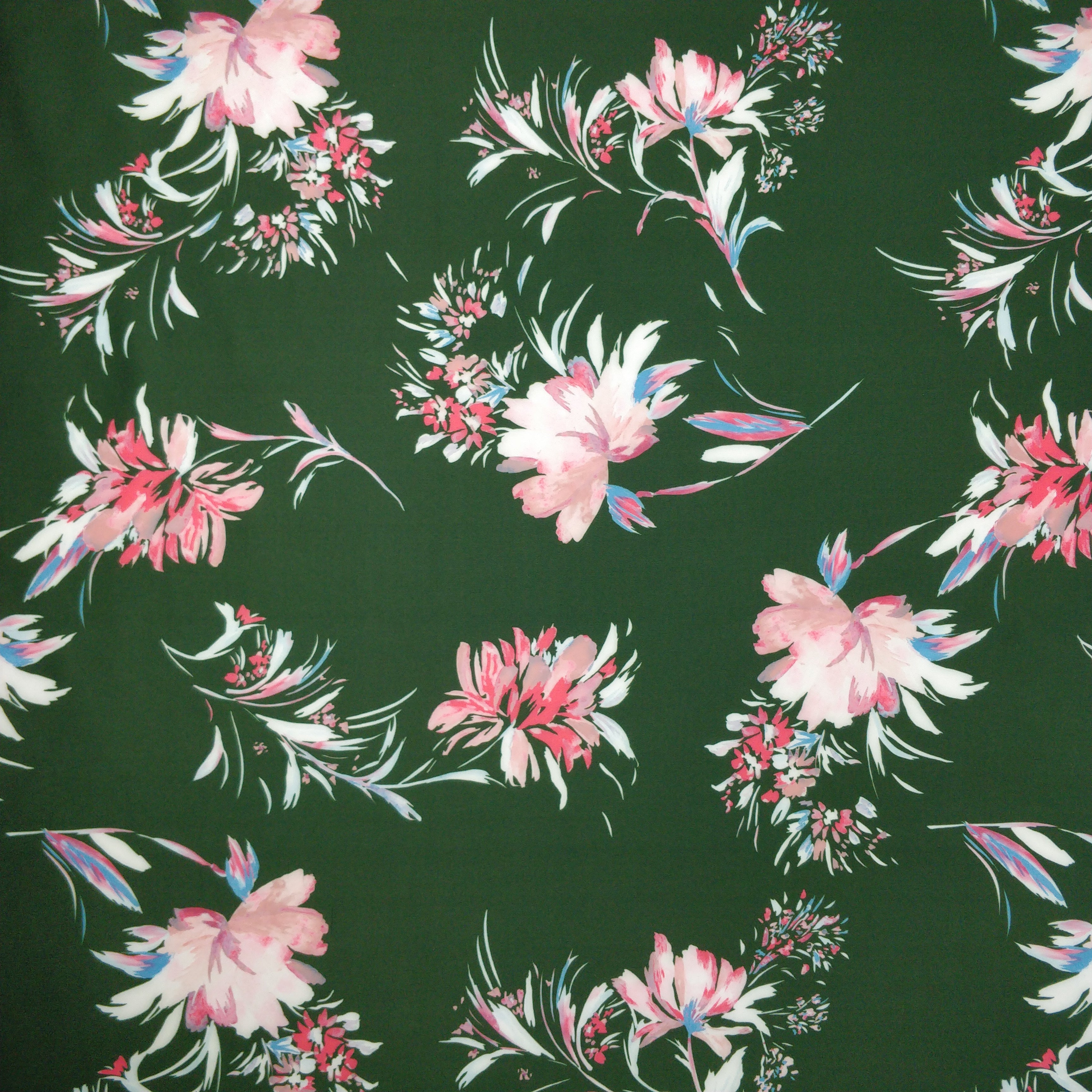 FS226 1.7m Green Floral | Fabric Styles