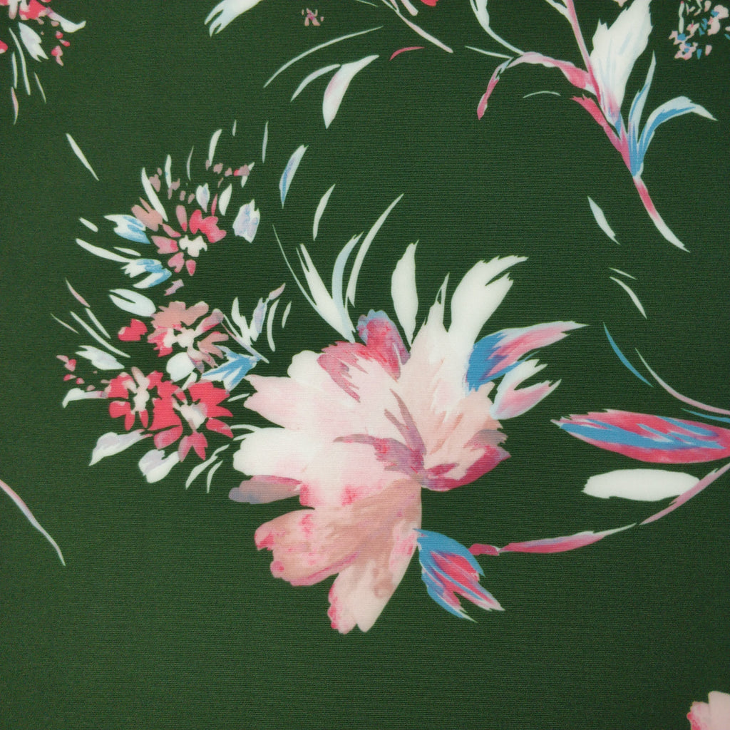 FS226 1.7m Green Floral | Fabric Styles