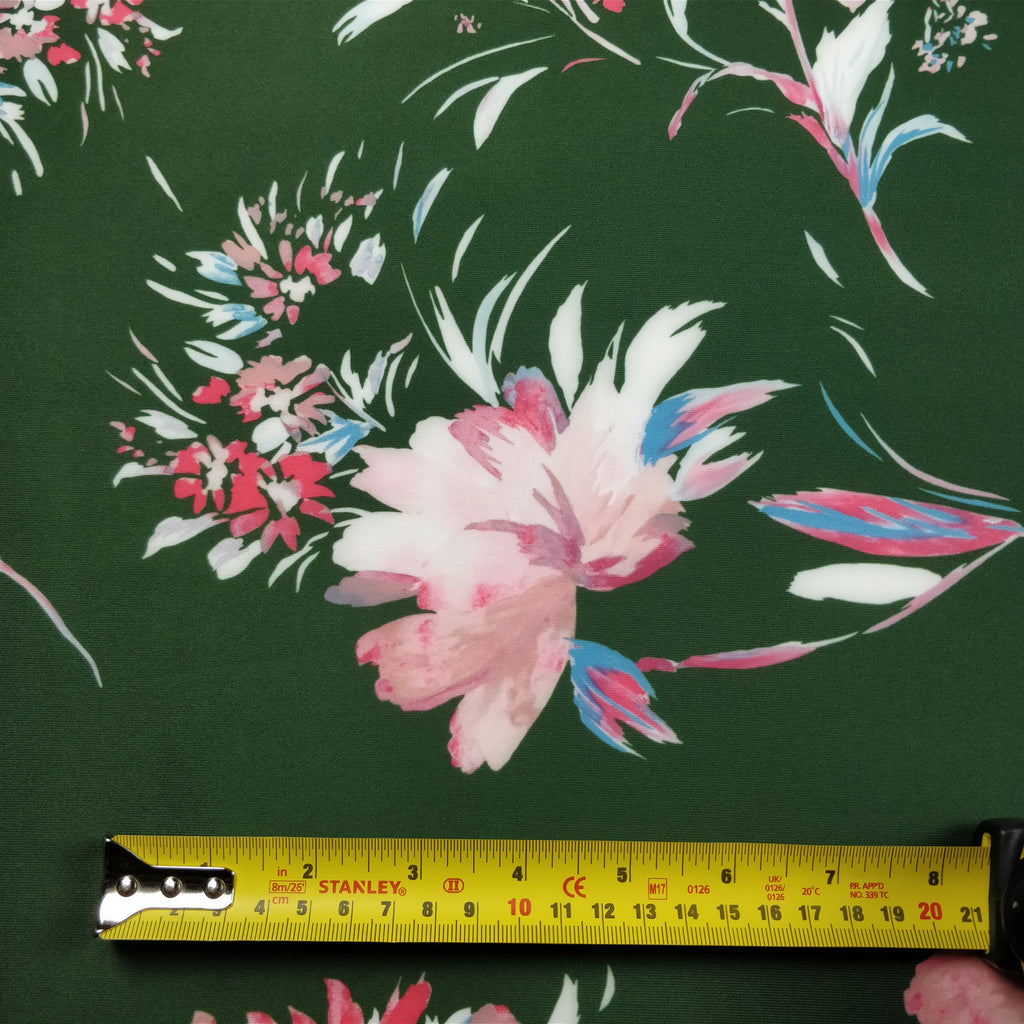 FS226 1.7m Green Floral | Fabric Styles