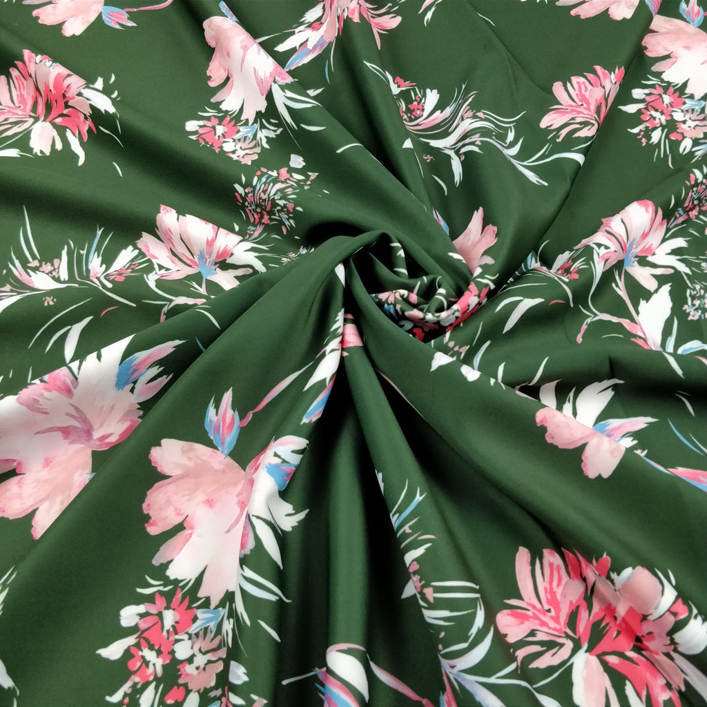 FS226 1.7m Green Floral | Fabric Styles