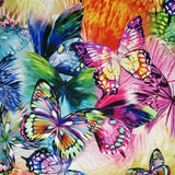 FS204 Multi Colour Rainbow Butterfly | Fabric | Animal, Butterfly, Colorful, Colourful, drape, Dress Fabric, Dress making, Dressmaking Fabric, Fabric, fashion fabric, Flutter, Insect, making, Multi Colour, Multicolor, Multicolour, Rainbow, Scuba, sewing | Fabric Styles