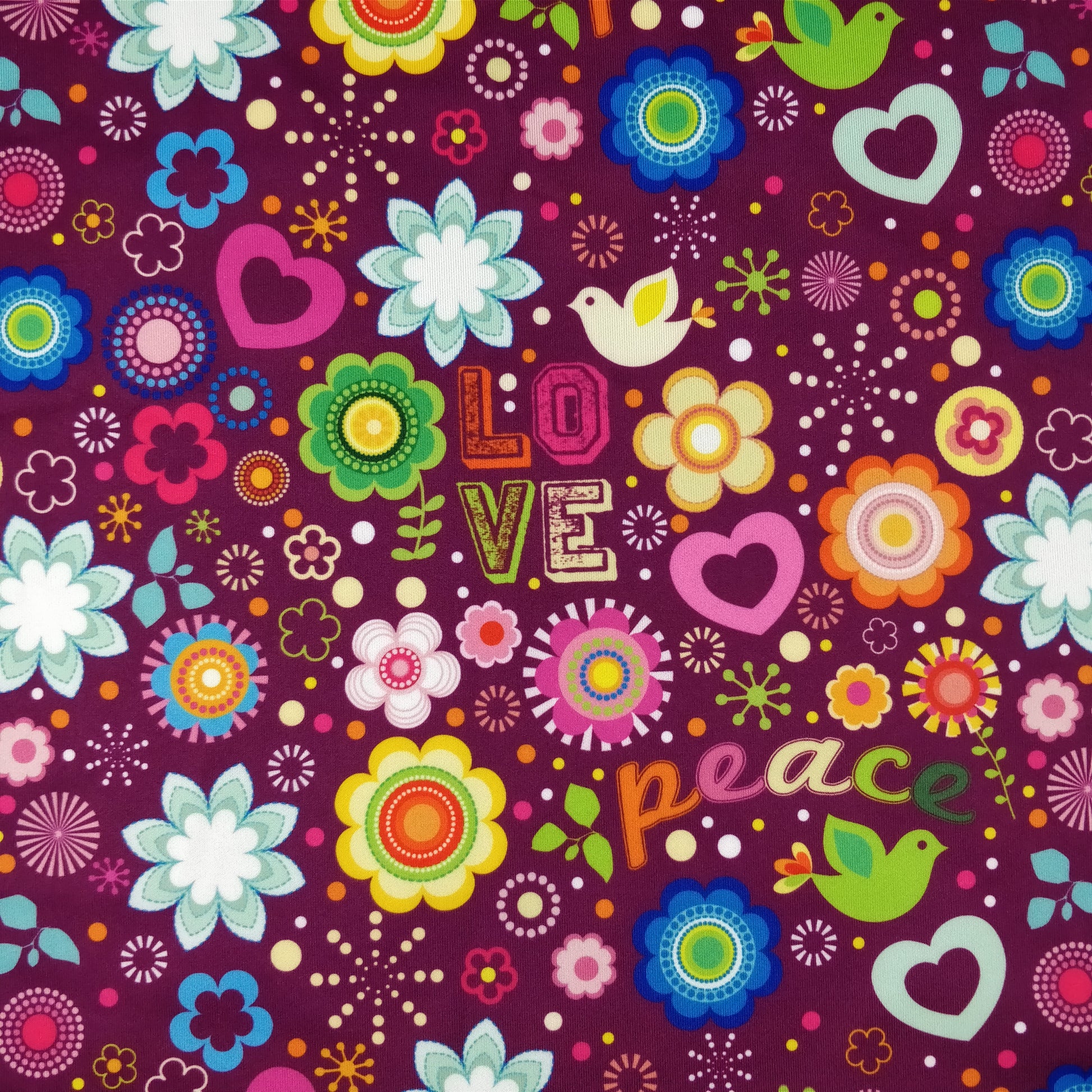FS182 Love and Peace Floral | Fabric Styles