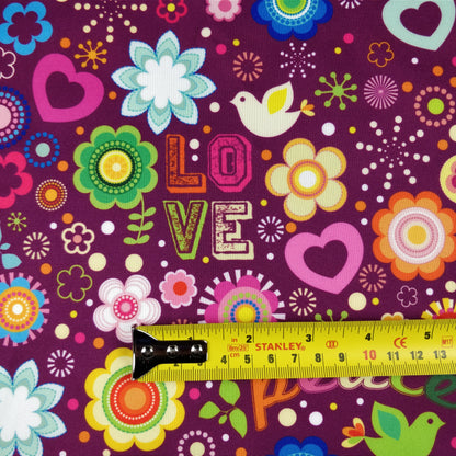 FS182 Love and Peace Floral | Fabric Styles