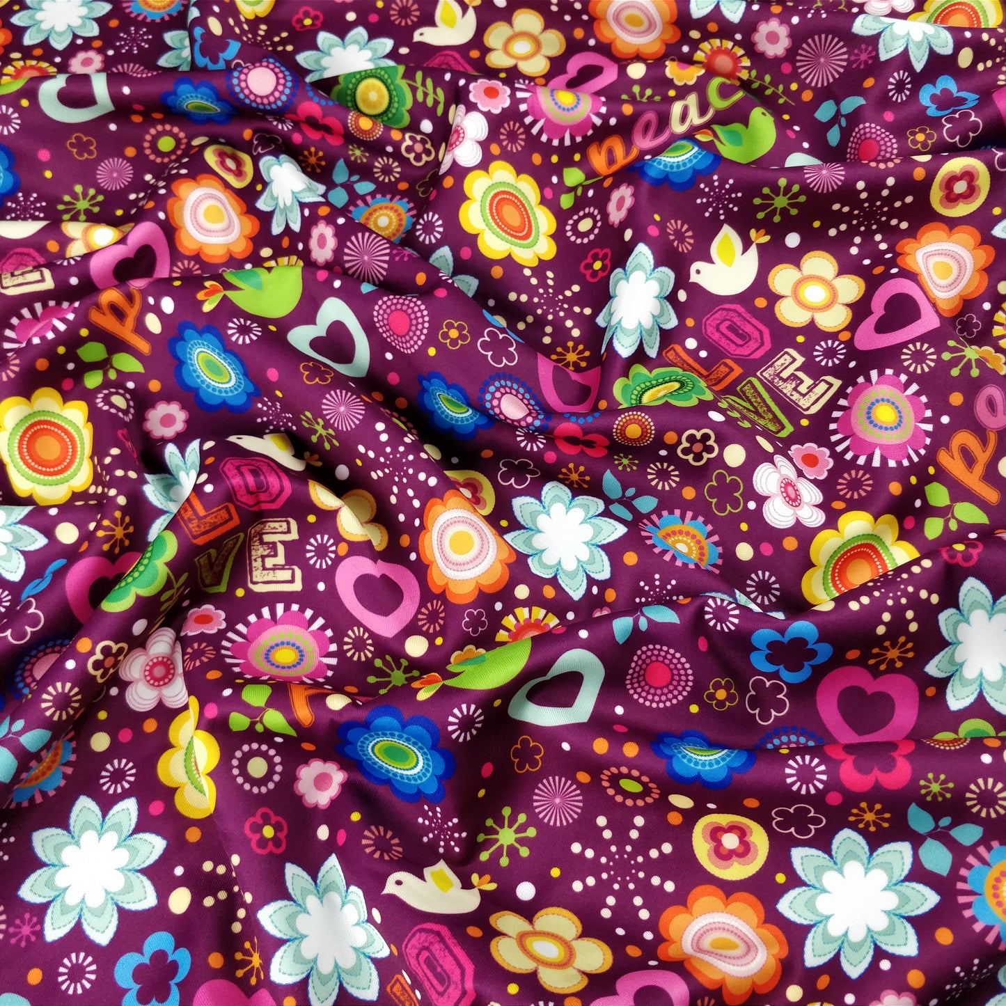 FS182 Love and Peace Floral | Fabric Styles