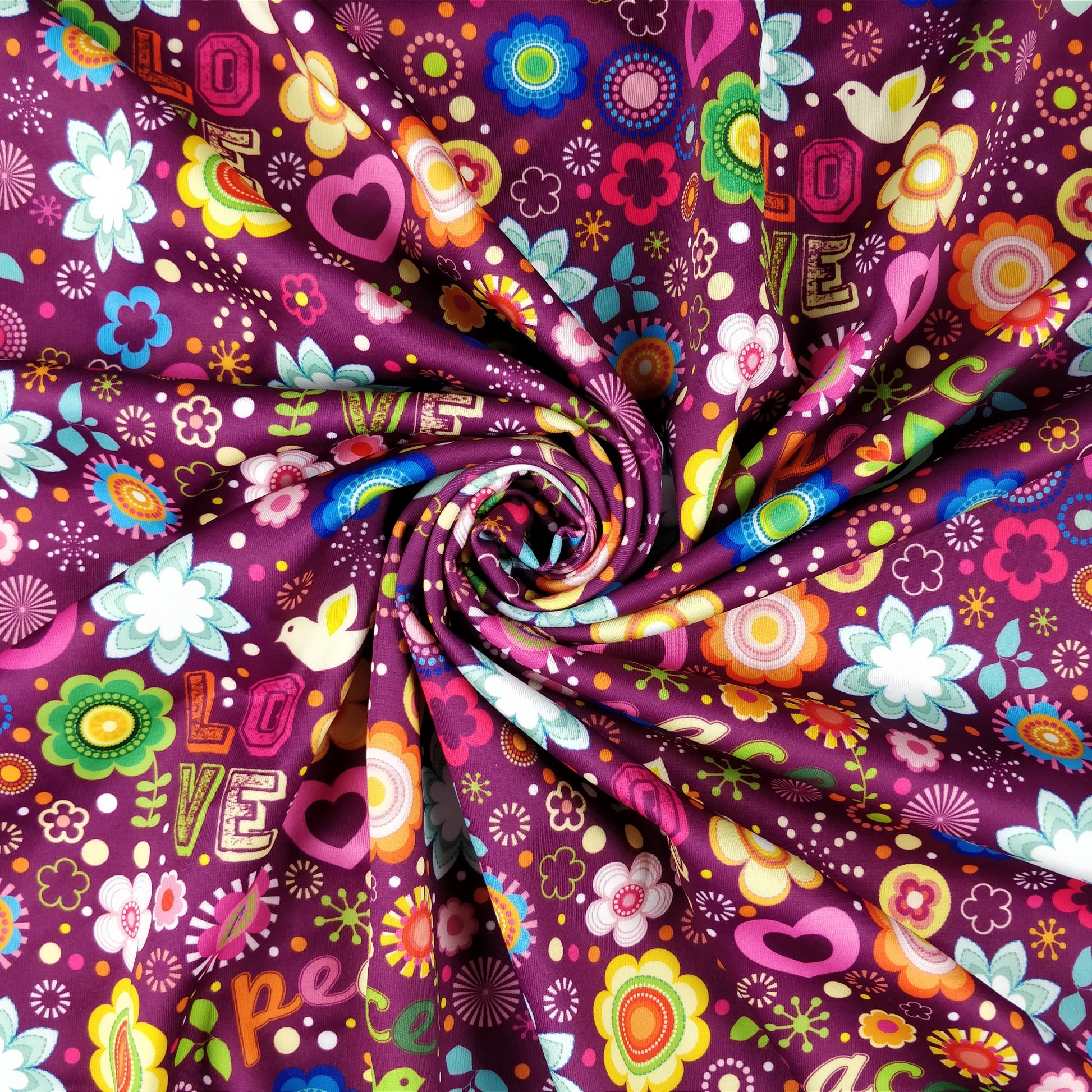 FS182 Love and Peace Floral | Fabric Styles