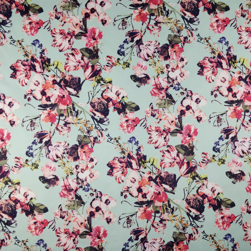 FS283 Orchid Mint Floral | Fabric Styles