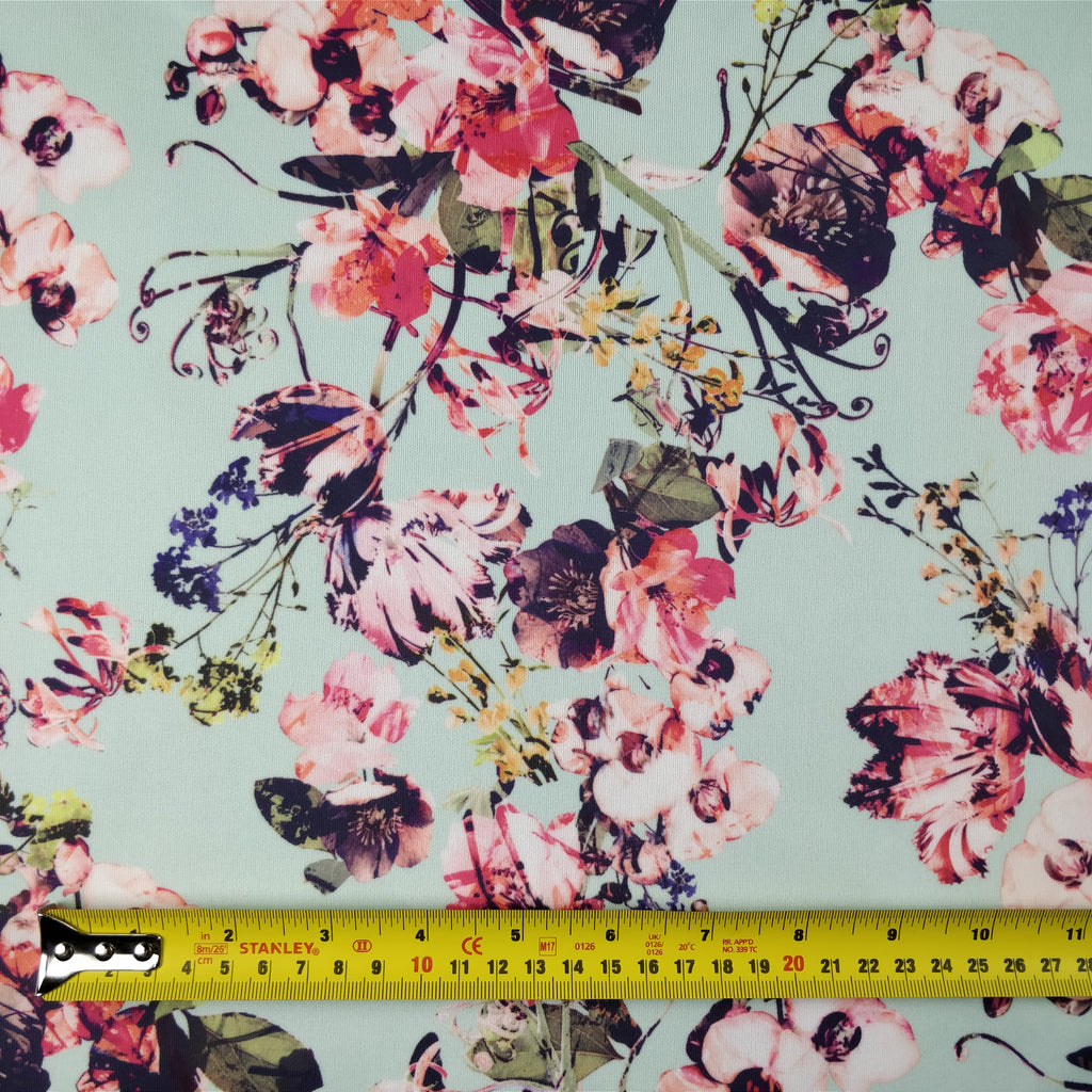 FS283 Orchid Mint Floral | Fabric Styles