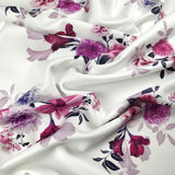 FS285 Peony Floral | Fabric | Fabric, Floral, Flower, Flowers, Light, Lily, Pearl, Peony, Pink, Purple, Scuba, Summer, White | Fabric Styles
