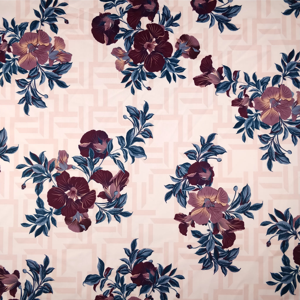 FS289 Pink Impatiens Floral | Fabric Styles