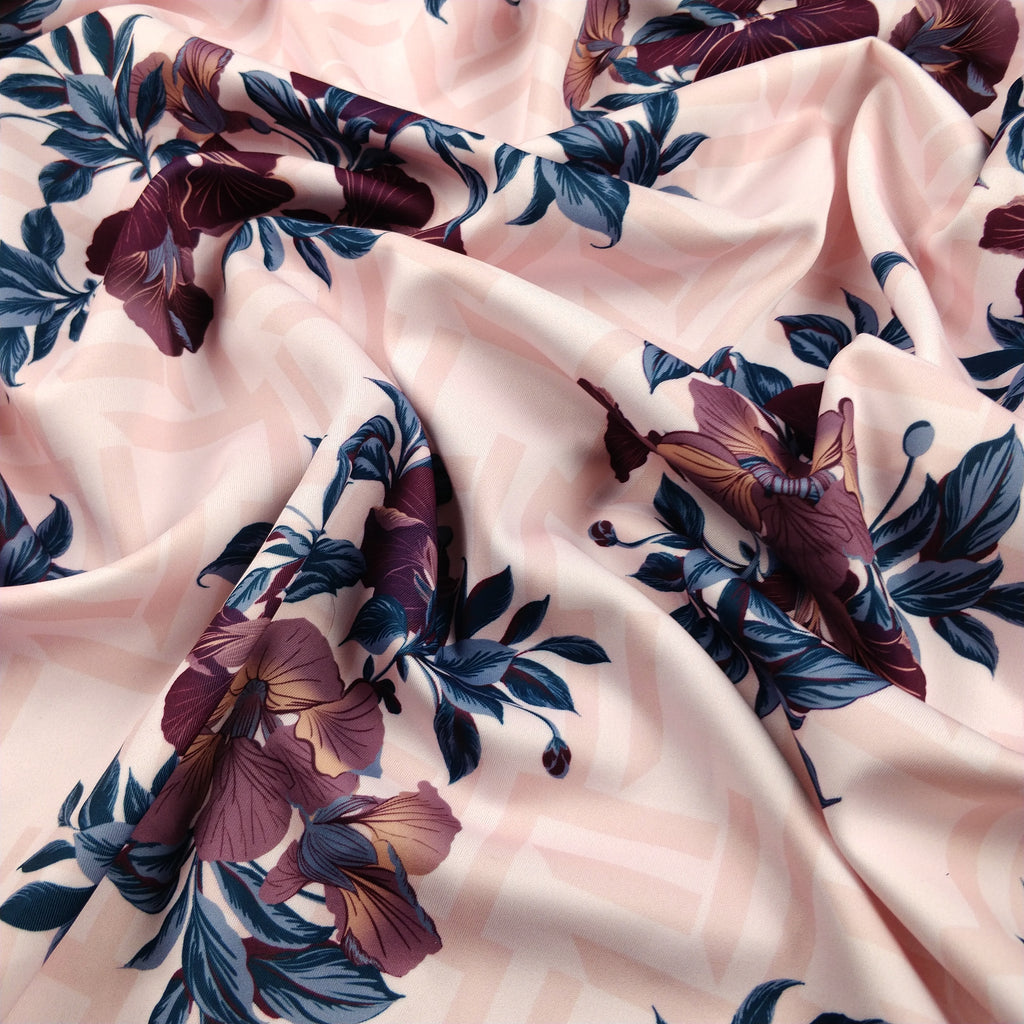FS289 Pink Impatiens Floral | Fabric Styles