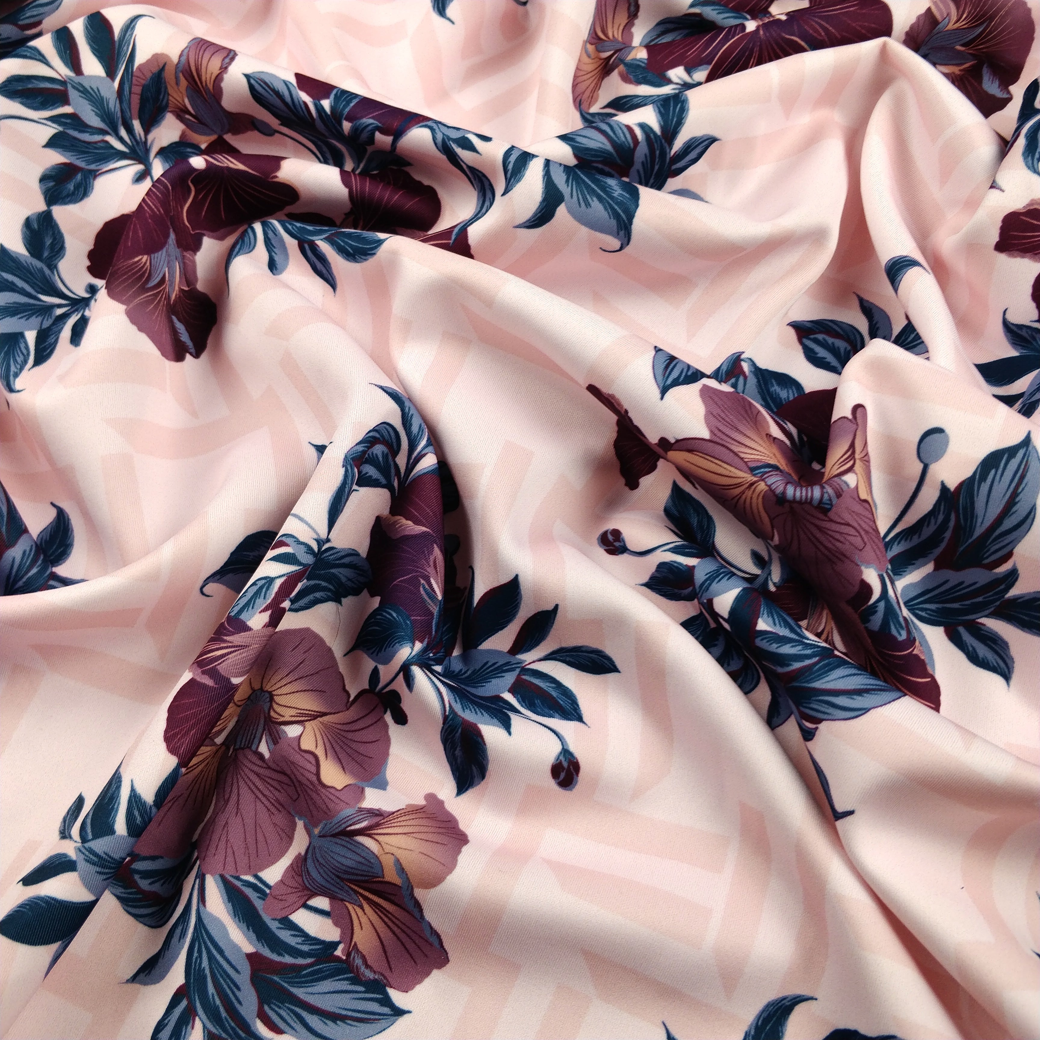 FS289 Pink Impatiens Floral | Fabric Styles