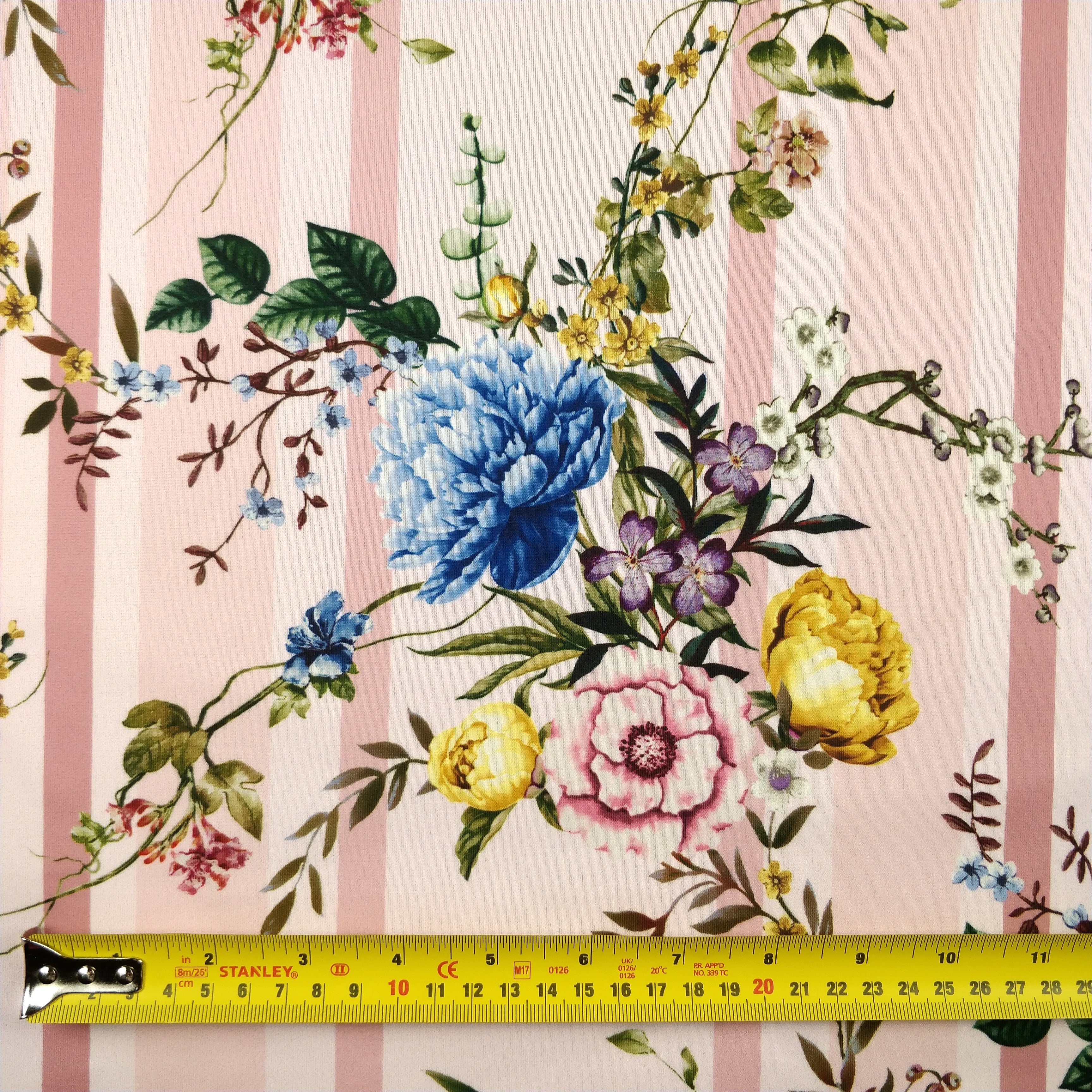 FS290 Pink Striped Floral | Fabric Styles