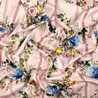 FS290 Pink Striped Floral | Fabric Styles