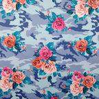 FS028_5 Blue Camouflage Floral | Fabric Styles