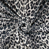 FS005 Leopard Print Scuba, Spun Polyester & Velvet Fabric