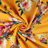 FS291_1 Orange Floral | Fabric | Anemone, Blue, Daisy, Fabric, Floral, Flower, Flowers, Garden, Light, Orange, Orange Flowers, Scuba, Small Flowers, Summer | Fabric Styles