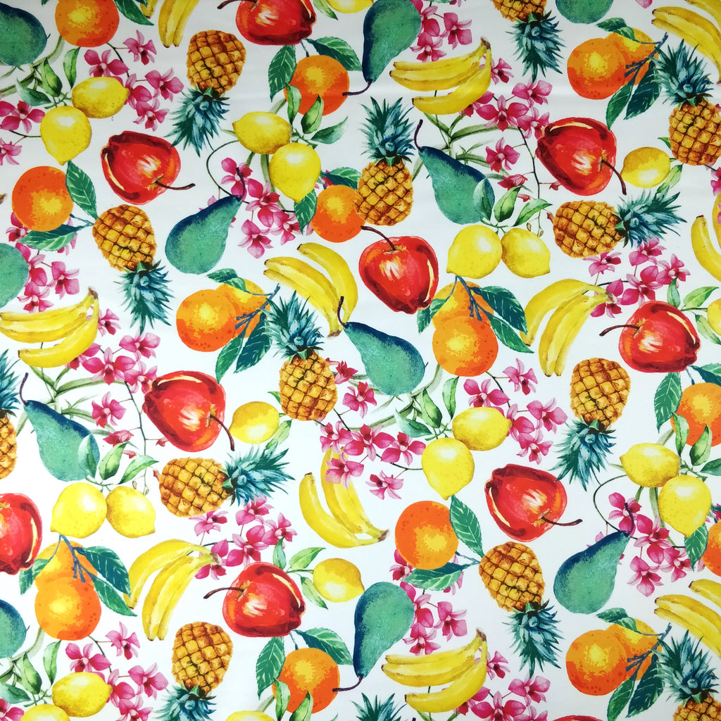 FS296 Lemon Pineapple Banana Floral | Fabric Styles