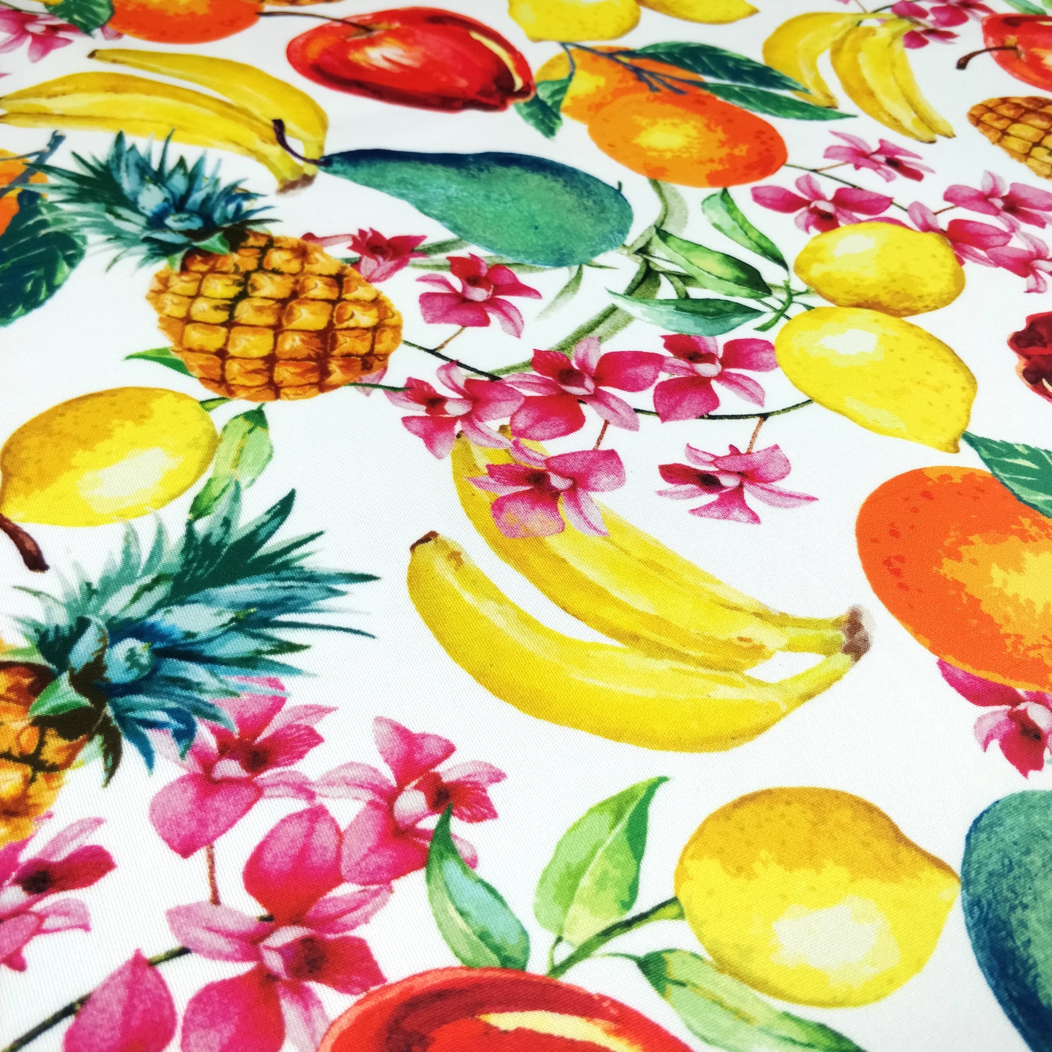 FS296 Lemon Pineapple Banana Floral | Fabric Styles