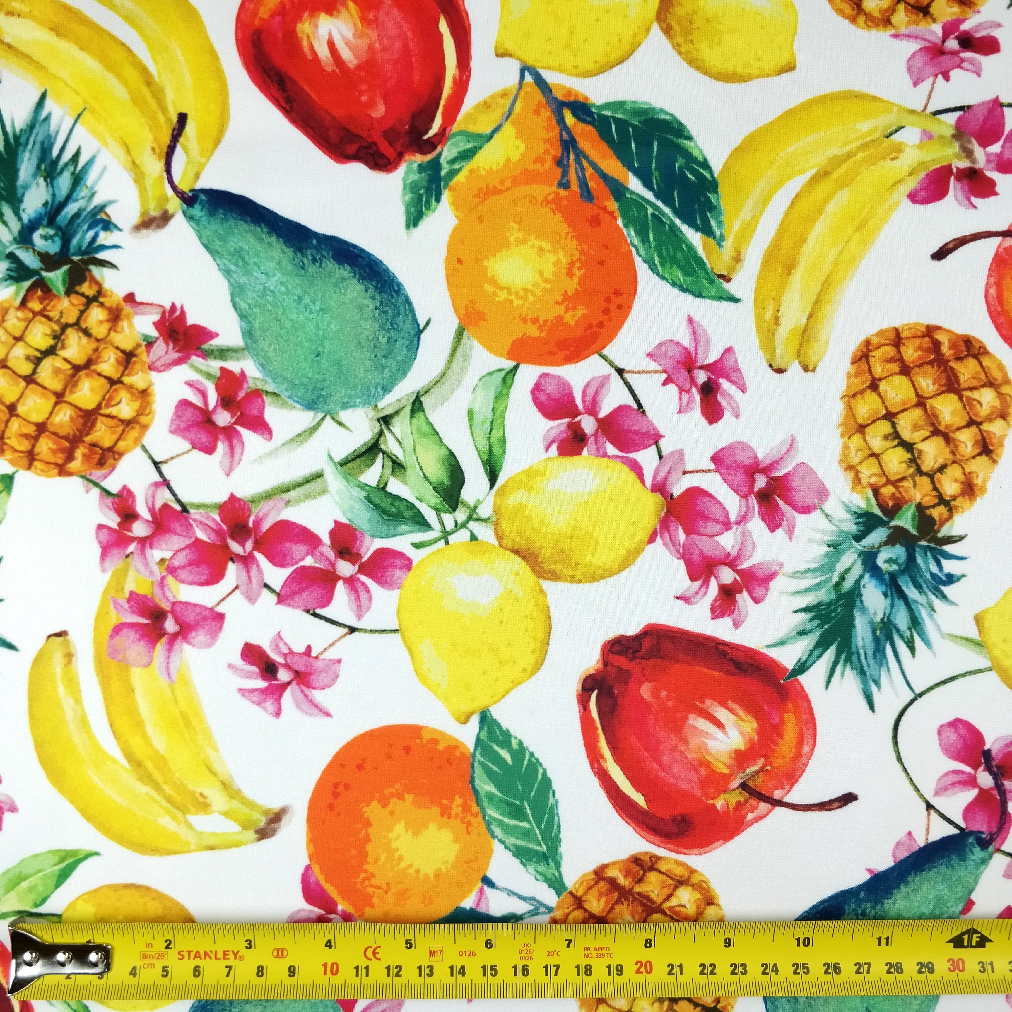 FS296 Lemon Pineapple Banana Floral | Fabric Styles