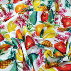 FS296 Lemon Pineapple Banana Floral | Fabric Styles