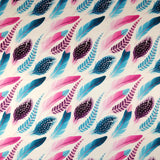 FS252 Pink Feathers | Fabric | Blue, Exclusive, Fabric, fashion fabric, Feather, Feathers, Fether, Fethers, High Fashion, Pink, Scuba | Fabric Styles