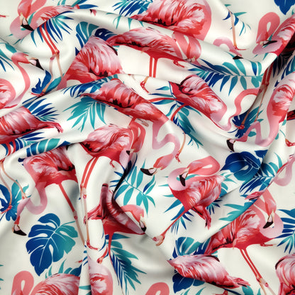 FS264_1 Flamingo Palm Leaves | Fabric Styles