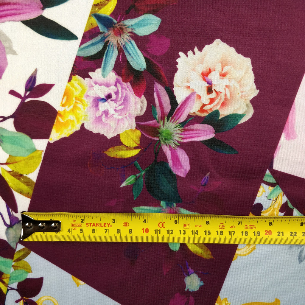 FS312 Carnation Abstract | Fabric | Abstract, Blossom, Carnation, Dianthus, Dianthus caryophyllus, Fabric, Floral, Flower, Flowers, Light, Lily, Pearl, Peony, Pink, Purple, Sale, Scuba, Summer, White | Fabric Styles