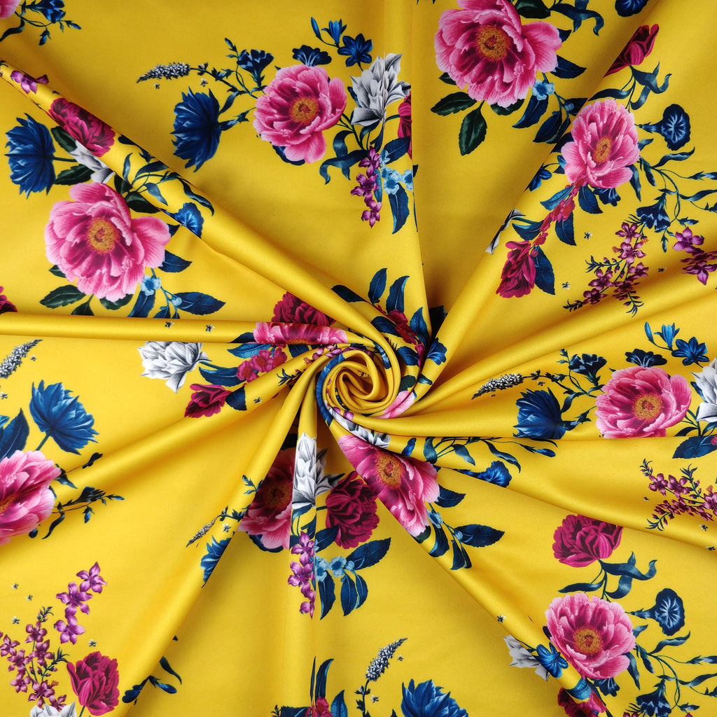 FS298 Mustard Floral | Fabric Styles