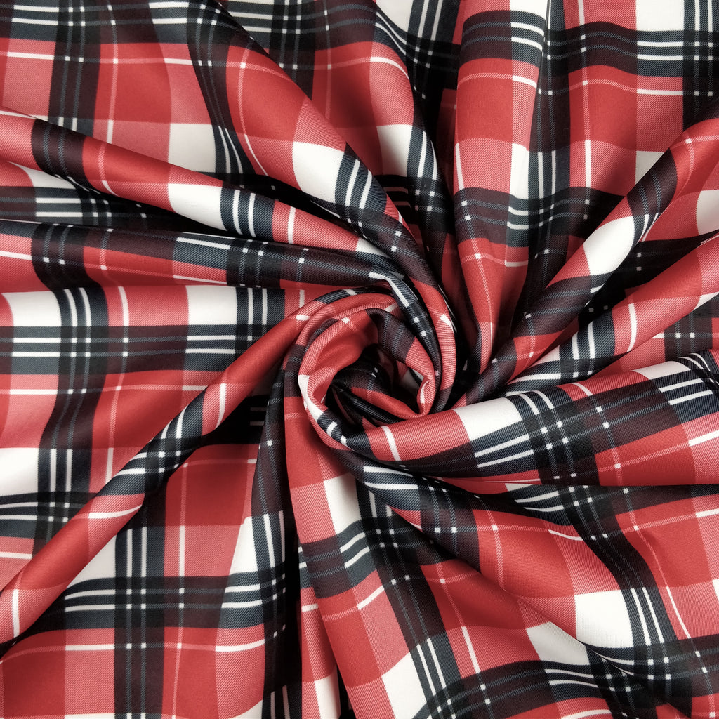 FS341_2 Red Tartan | Fabric Styles