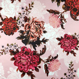 FS363 Zinnia Floral | Fabric | Baby Pink, Big Flowers, dressmaking, elastane, fabric, fabrics, Floral, Flower, Flowers, fs363, leggings, Navy, Peony, pink, poly, polyester, scuba, skirt, stretchy, zinnia | Fabric Styles