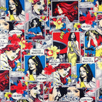 FS376 Comic Strip | Fabric | Andy Warhol, Comic, Comic Book, Comic Strip, Conversational, Fabric, Girl, Girls, I love you, Kid, Love, Scuba | Fabric Styles