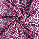 FS005_3 Pink Leopard | Fabric | Animal, Animals, Cheetah, elastane, Fabric, fashion fabric, jersey, Leopard, making, Pink, Polyester, Scuba, sewing, Skirt, Spotted, Spun Polyester, Stretchy, velvet | Fabric Styles