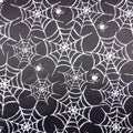 FS725 Spider Webs Scuba Stretch Knit Fabric Black & White | Fabric | Bat, Bats, Fabric, Ghost, Halloween, Haunted, Monochrome, Pumpkin, Scary, Scuba, Skull, Skulls, spider, Spiderweb, Teeth, Web, Webs | Fabric Styles
