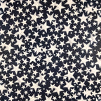 FS414_1 White Stars | Fabric | Baby, Boy, Boys, Children, drape, Fabric, fashion fabric, Kid, Kids, Night, sewing, Small Star, Spun Polyester, Spun Polyester Elastane, Star, Starry Night, Stars, Stretchy | Fabric Styles